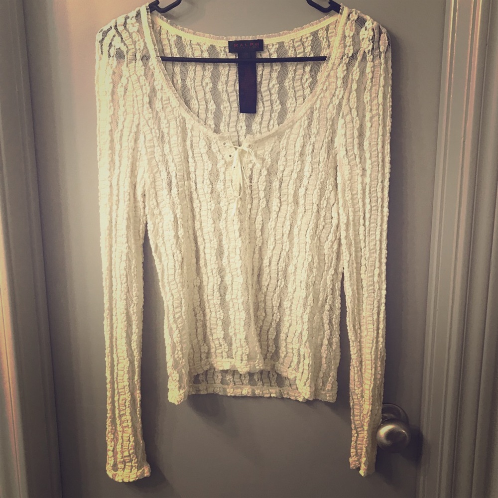 Ralph Lauren Long Sleeve Lace Blouse